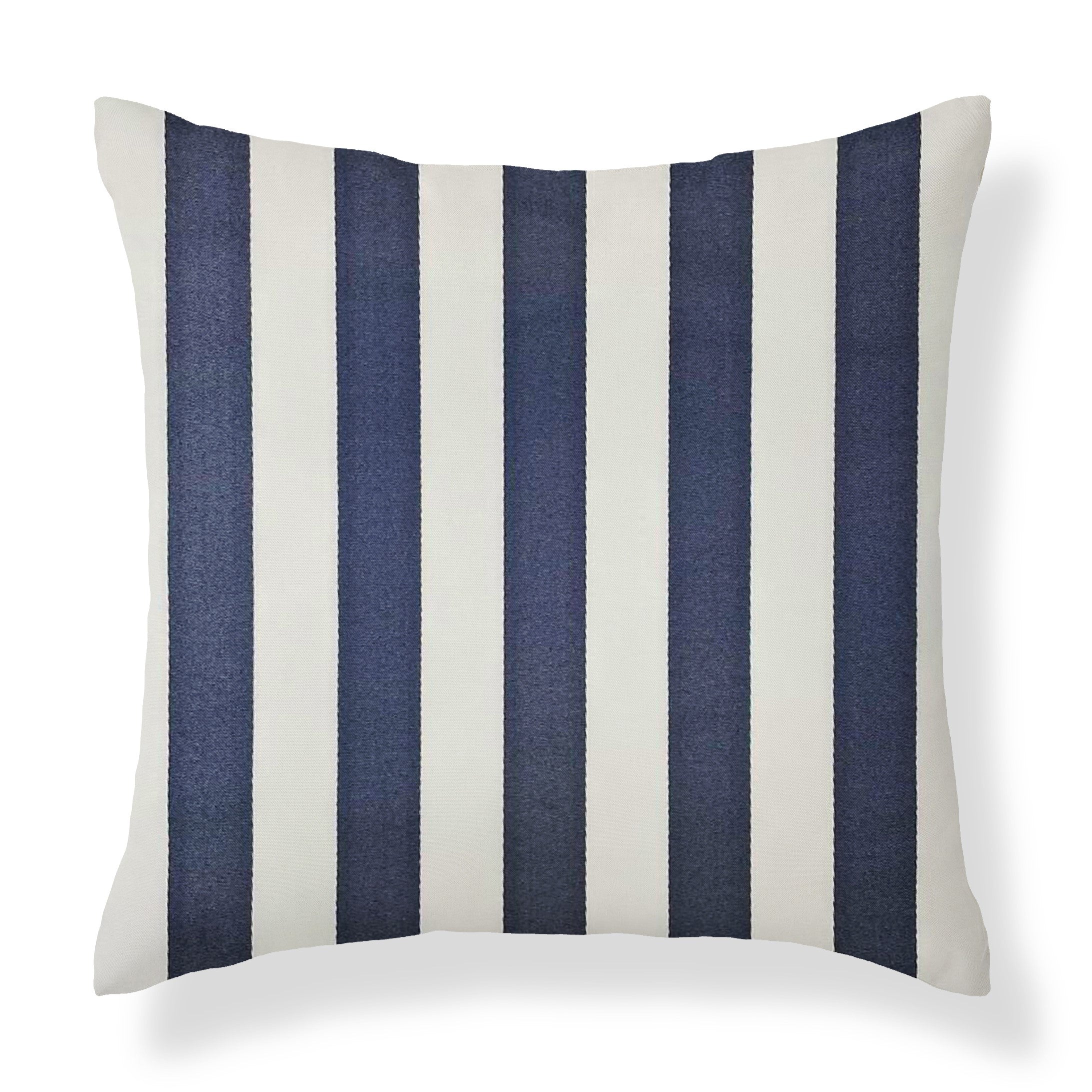 Set of 4 Navy Stripe Garden Square Water Resistant Cushions