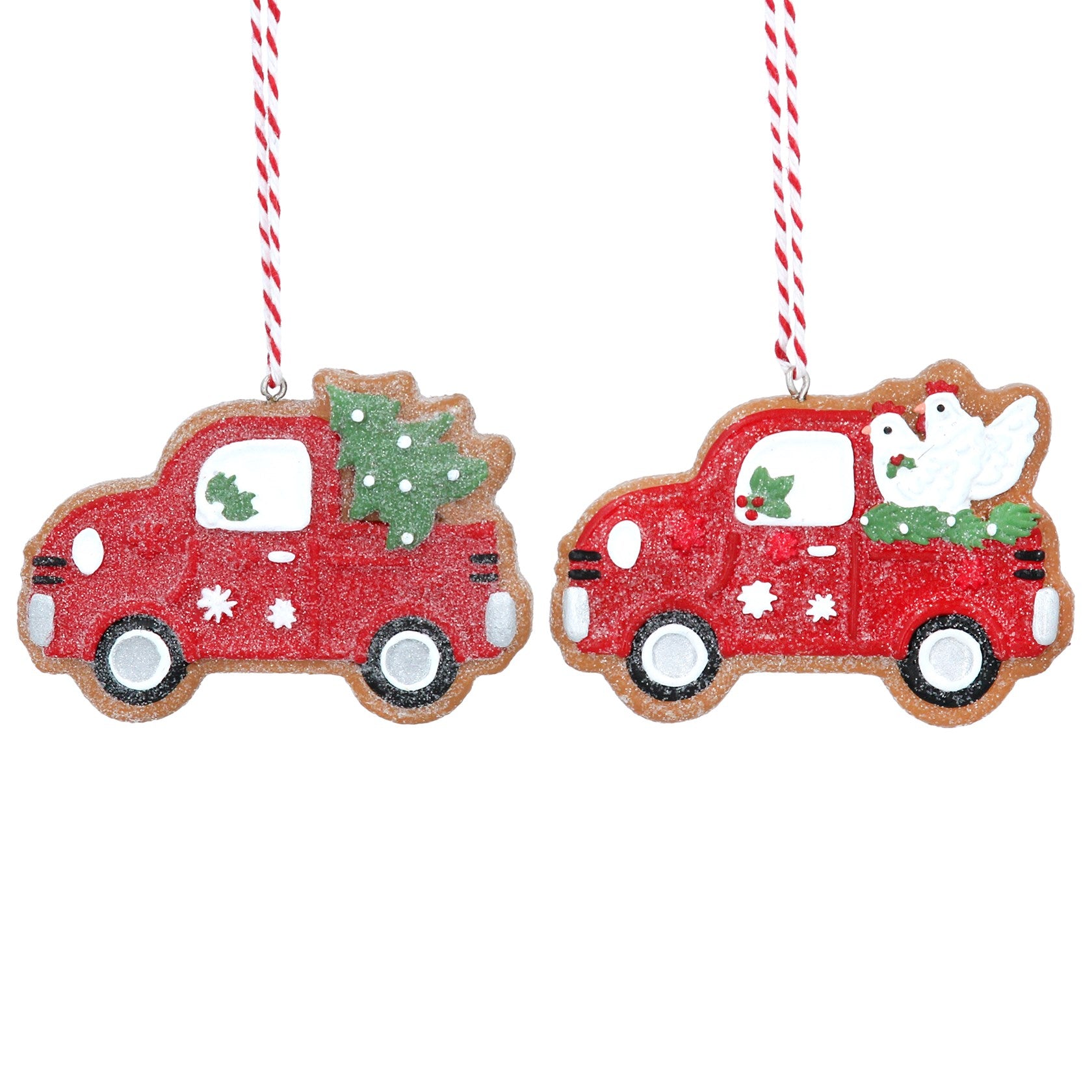 Gingerbread Car Resin Decoration