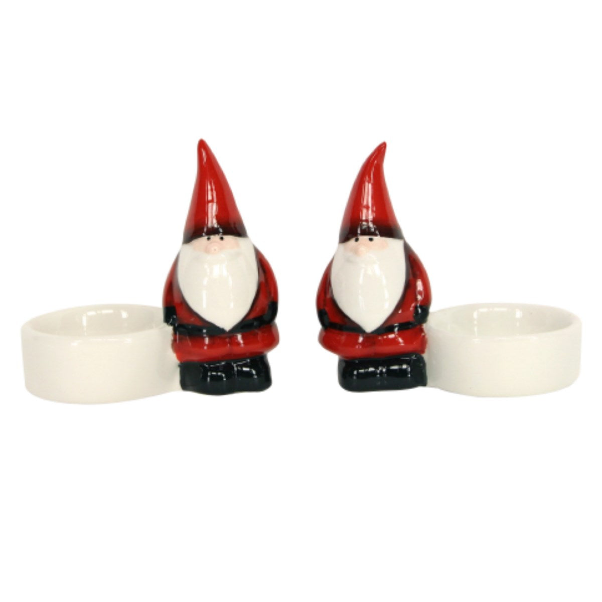 Ceramic Tea Lite Holder - Nordic Santa
