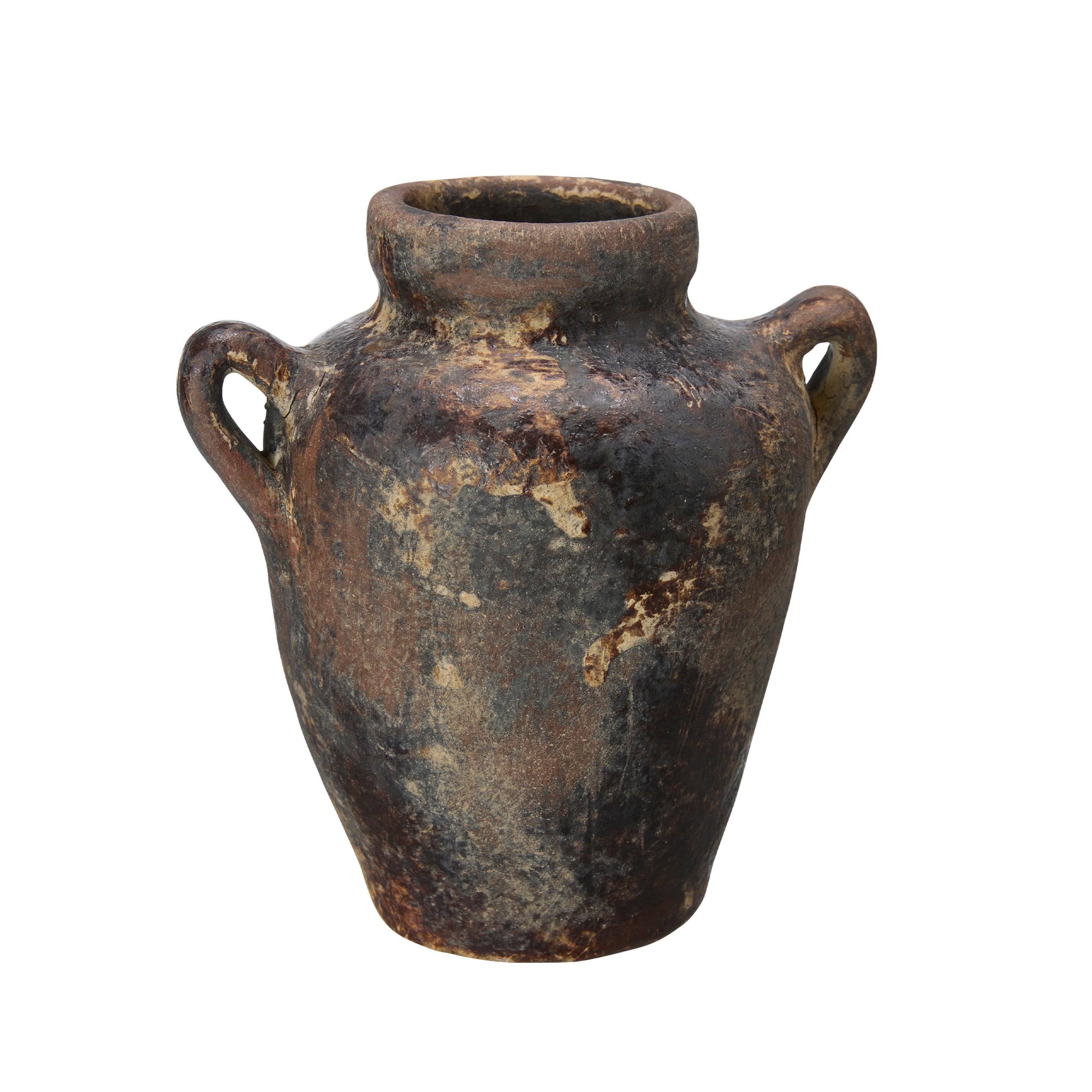 Dark Earthenware Small Urn Vase