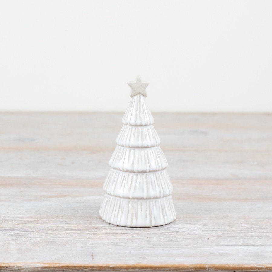 Small White Christmas Tree Ornament