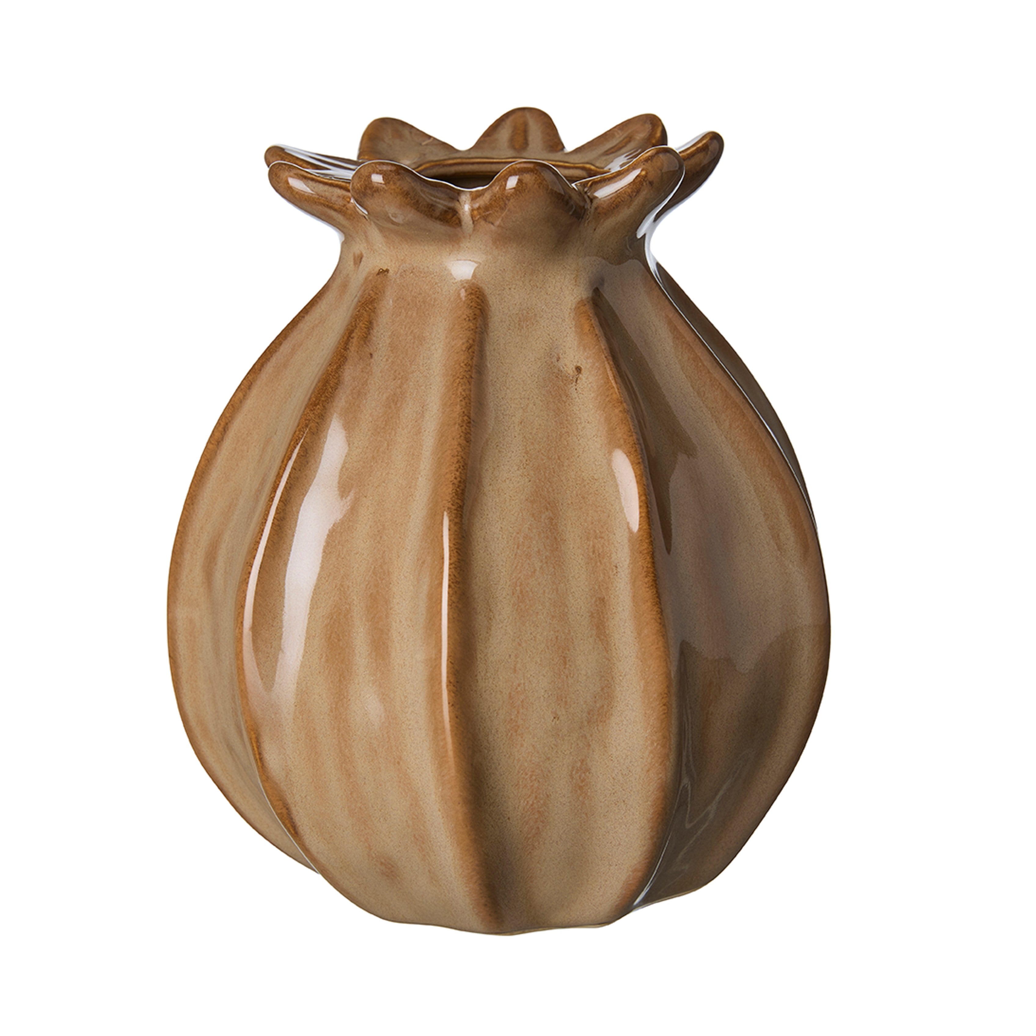 Lillian Brown Poppy Seed Vase