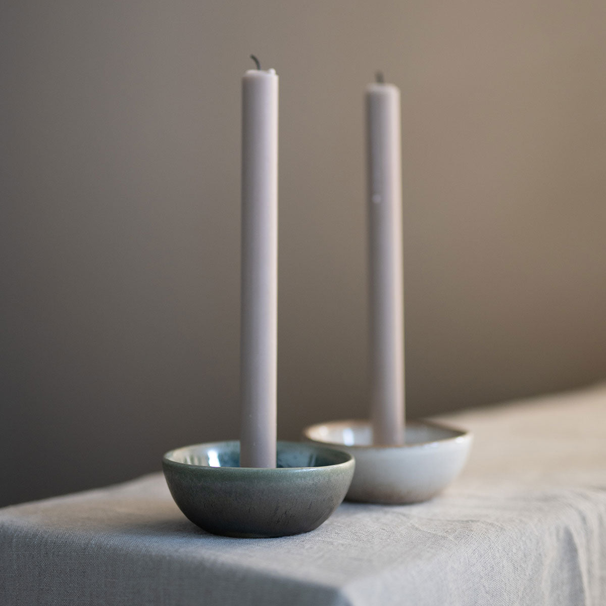 Alvy Green Melange Candleholder