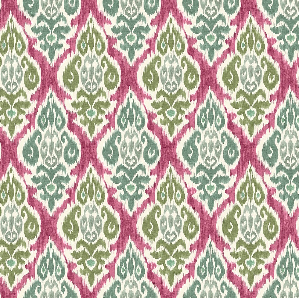 Arlo Olive Fuchsia Curtains