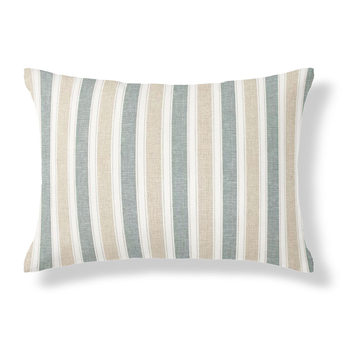 Augustine Seafoam Green Stripe Rectangle Cushion