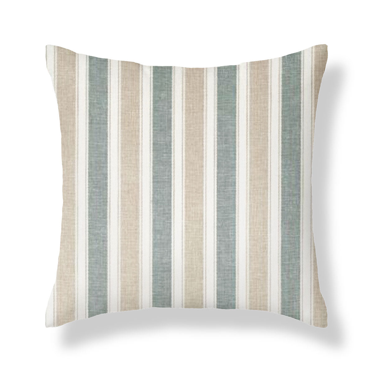 Augustine Seafoam Green Stripe Square Cushion