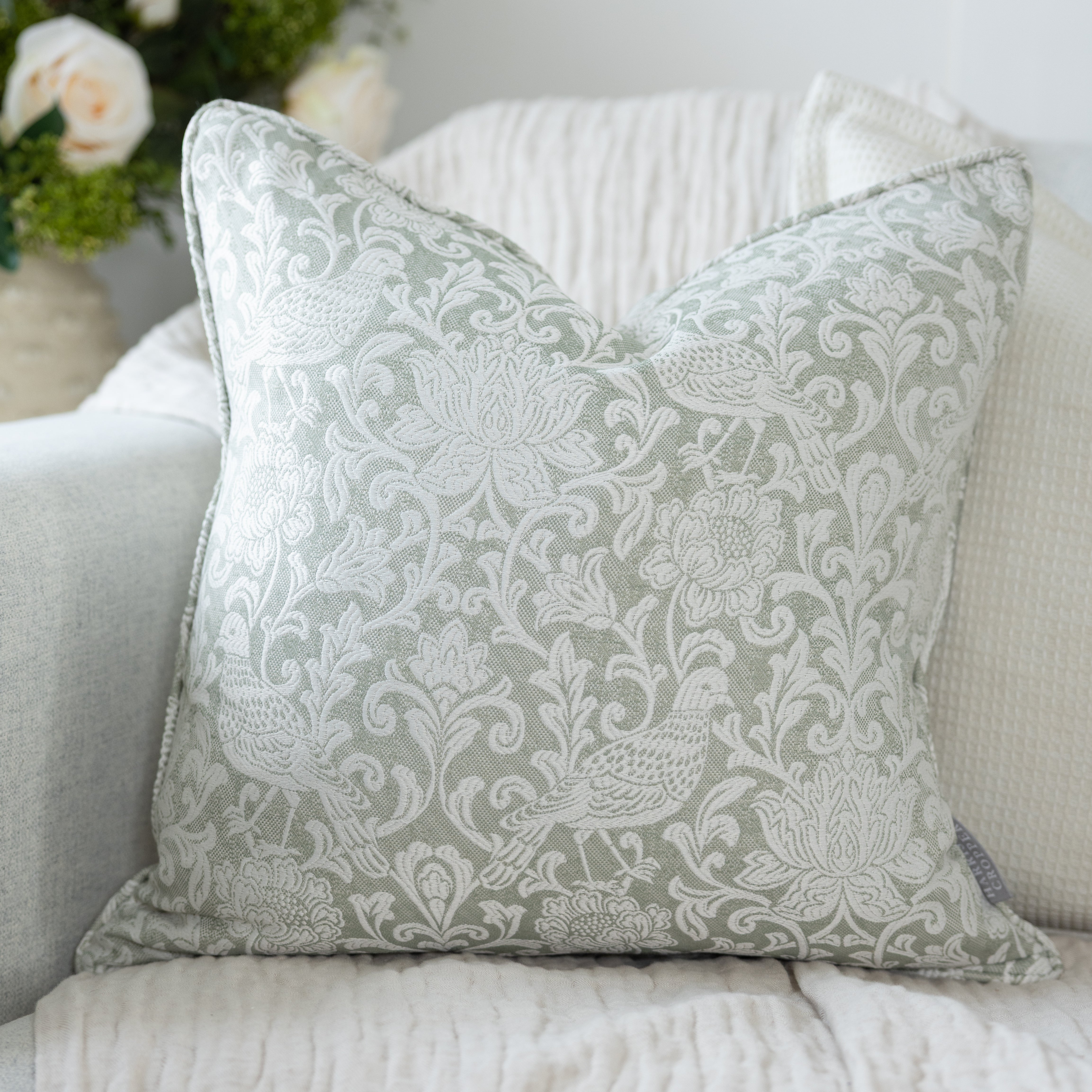Auvergne Savanna Green Cushion