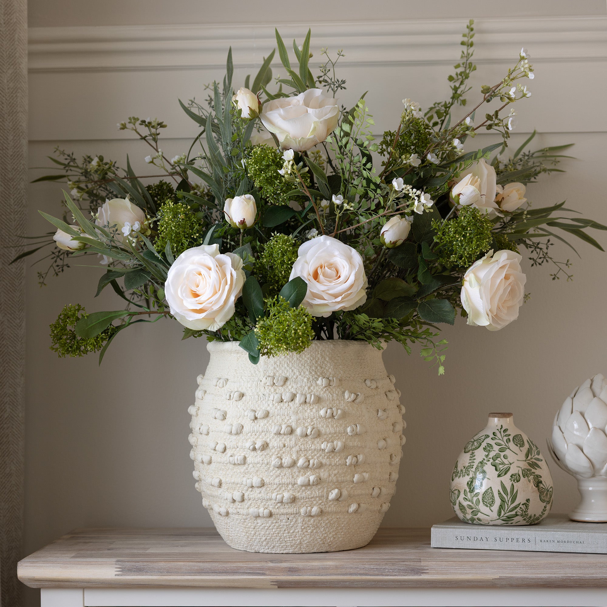 Cream Bobble Large Vase