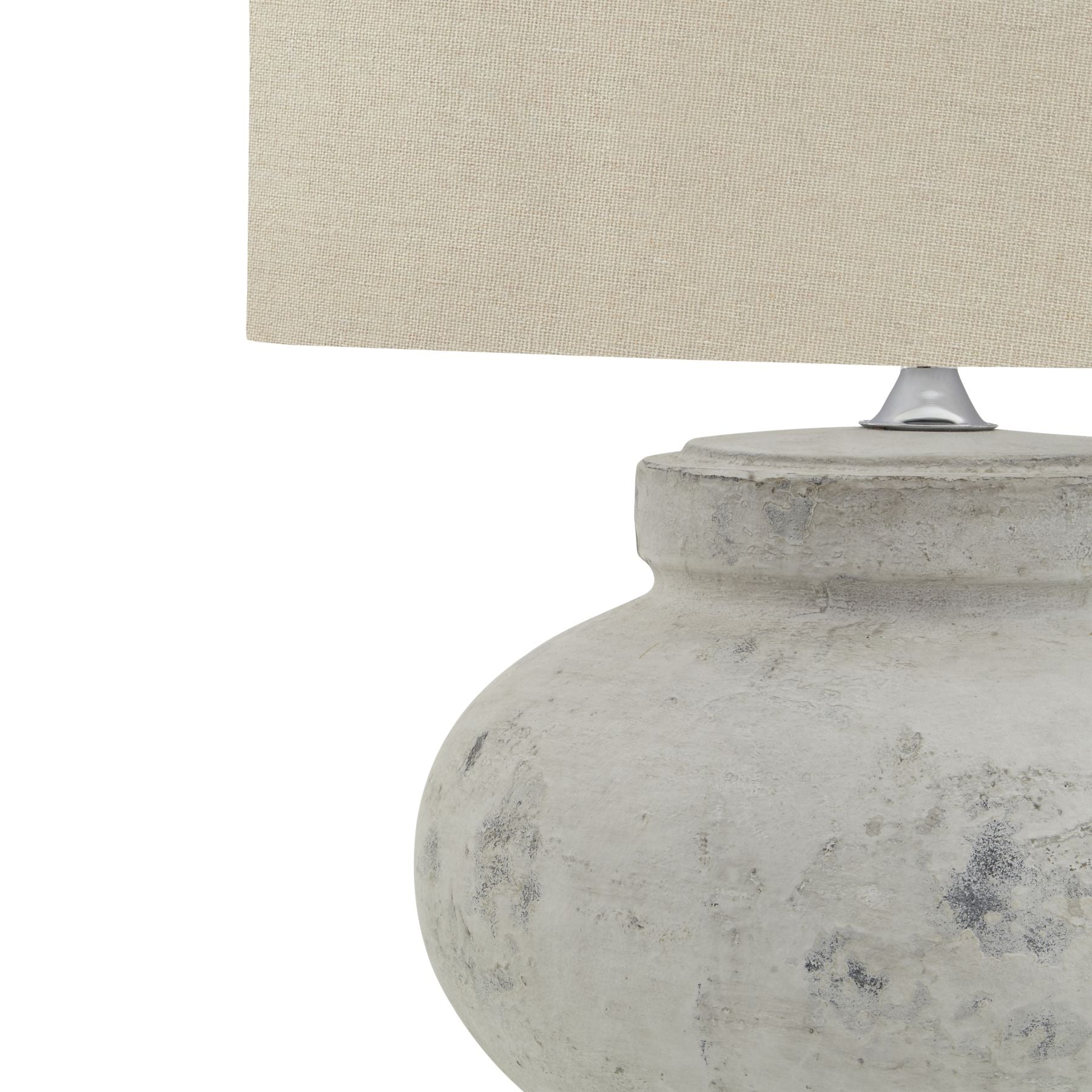 Darcy Antique White Squat Table Lampbase