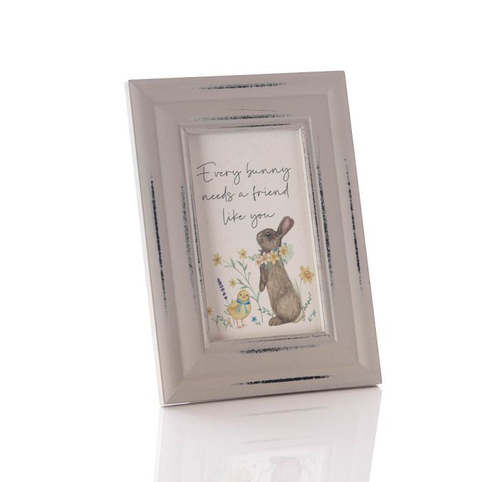'Every Bunny Needs A Friend Like You' Framed Wood Easel Plaque