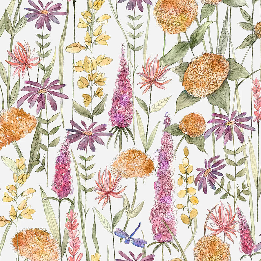 Florabunda Russet Linen Curtains