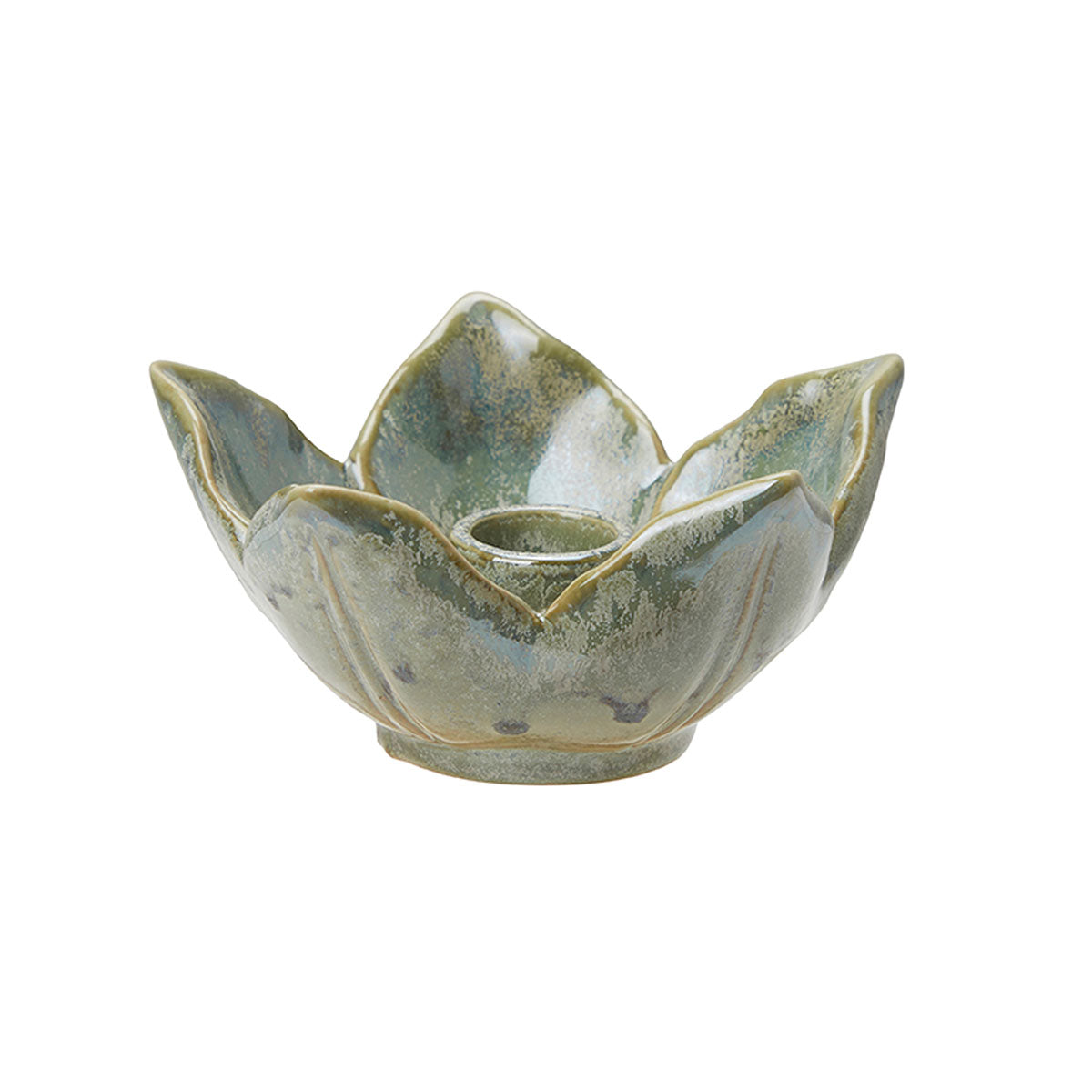 Helle Green Melange Candleholder