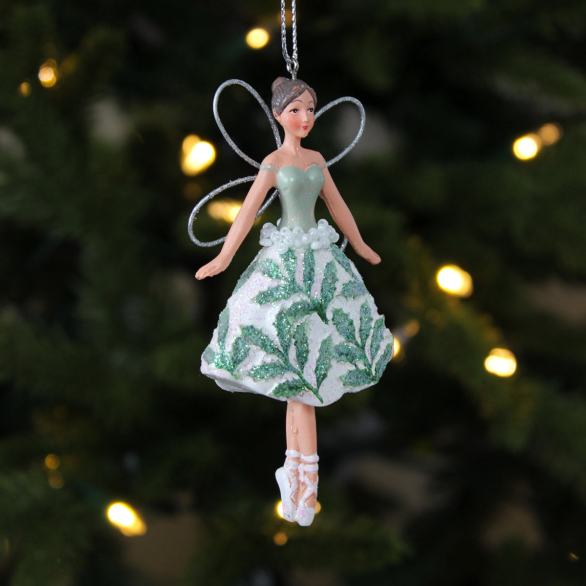 Resin Holly Fairy Decoration