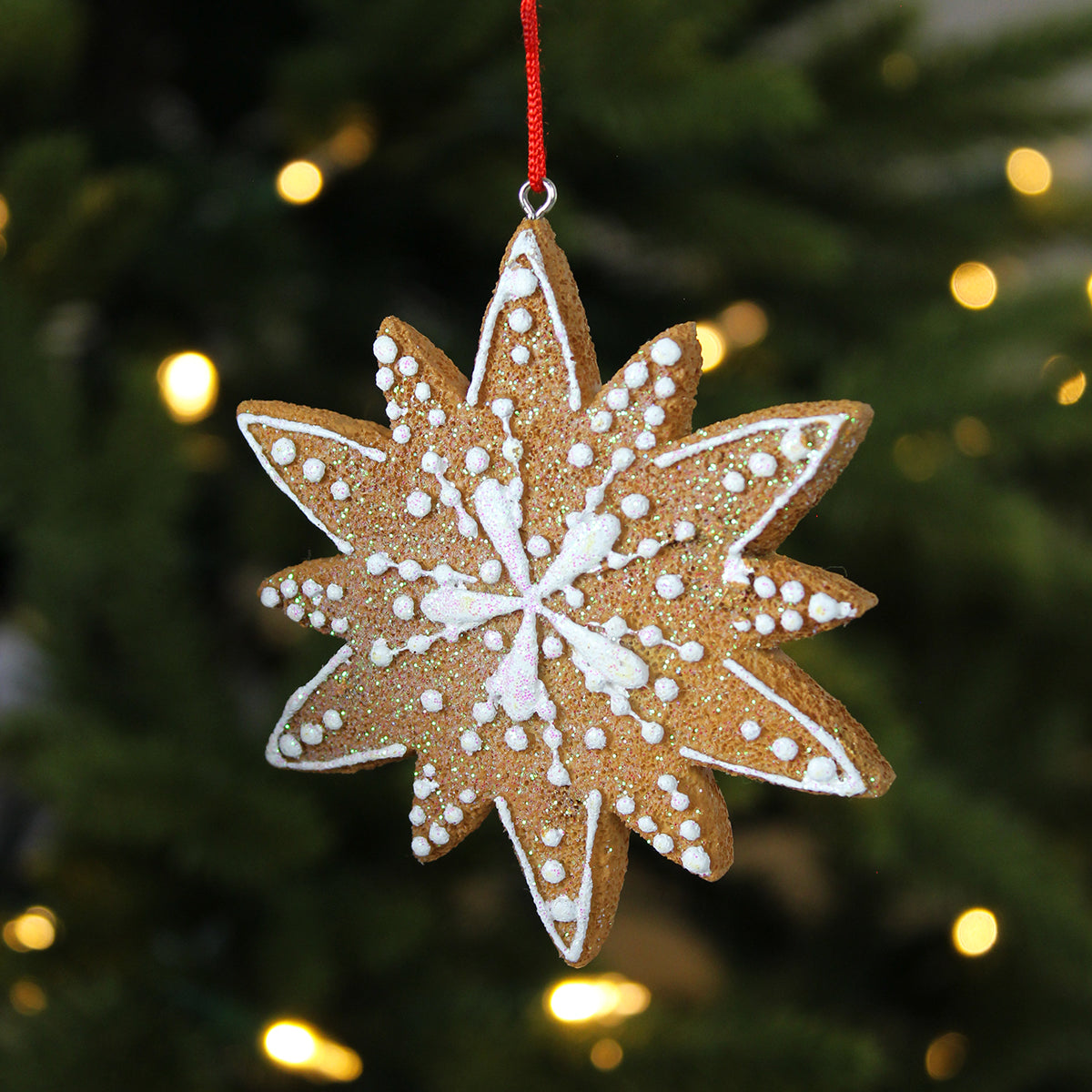 Resin Decoration - Iced Snowflake Gingerbread