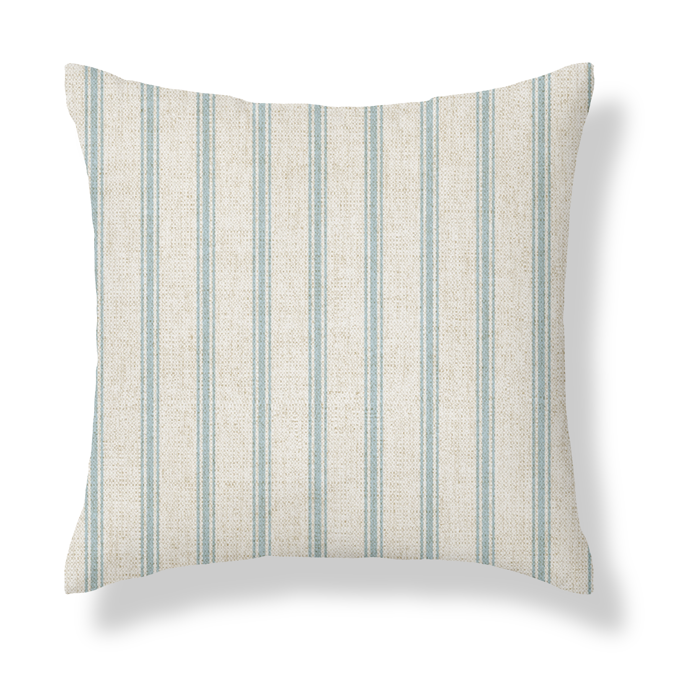 Kashmira Azure Blue Stripe Square Cushion