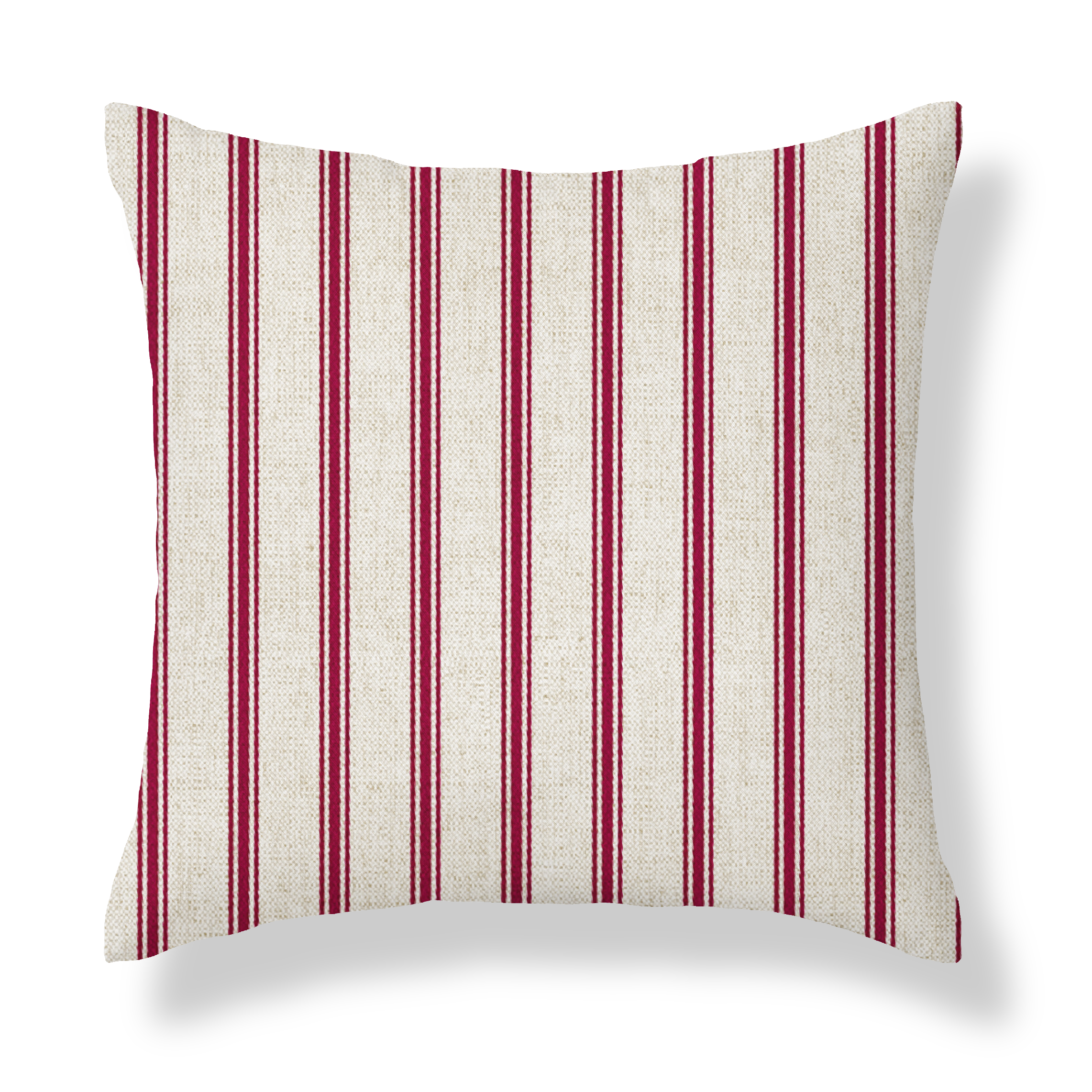 Kashmira Red Stripe Square Cushion