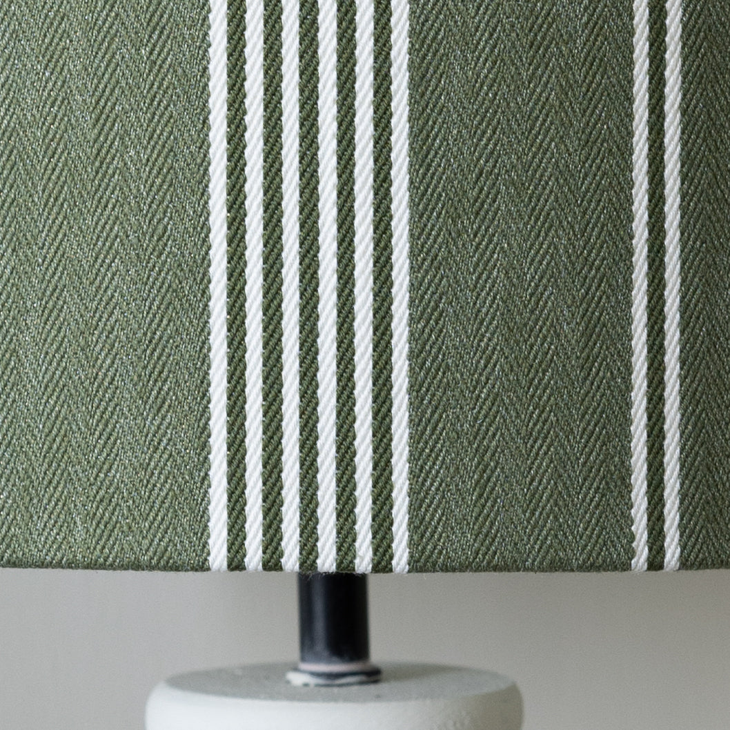 Brodsworth Ivy Dark Green Stripe Lampshade