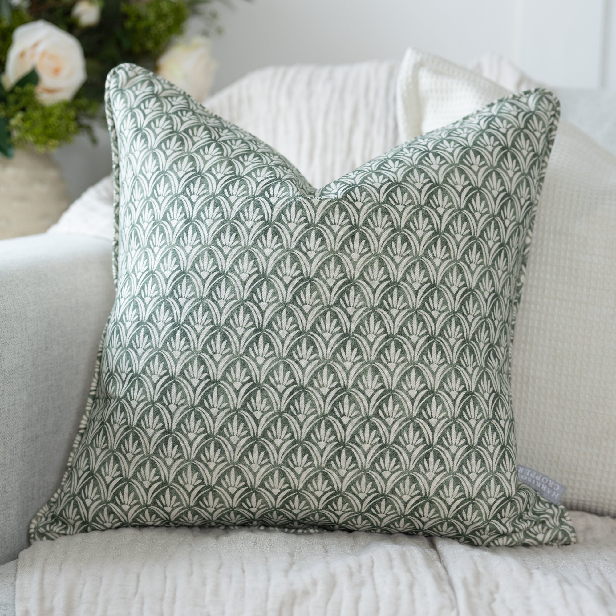 Mondrago Olive Square Cushion