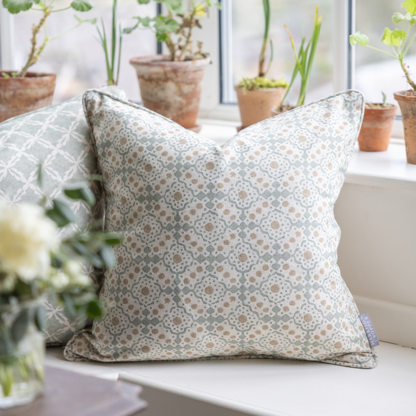 Giurlandes Duckegg Floral Print Cushion