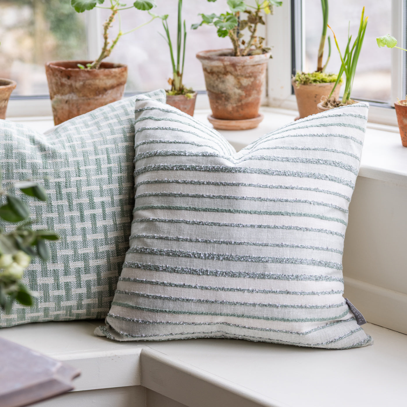 Gainsborough Peppermint Cushion