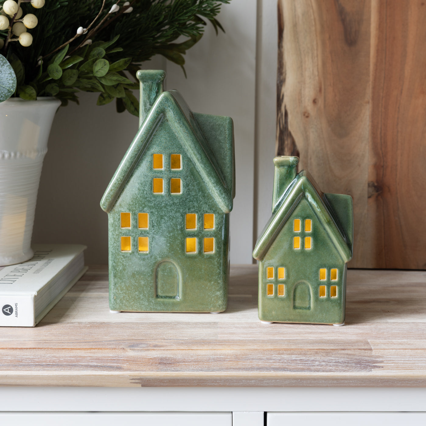 Wilma LED Green Melange Decorative Houses