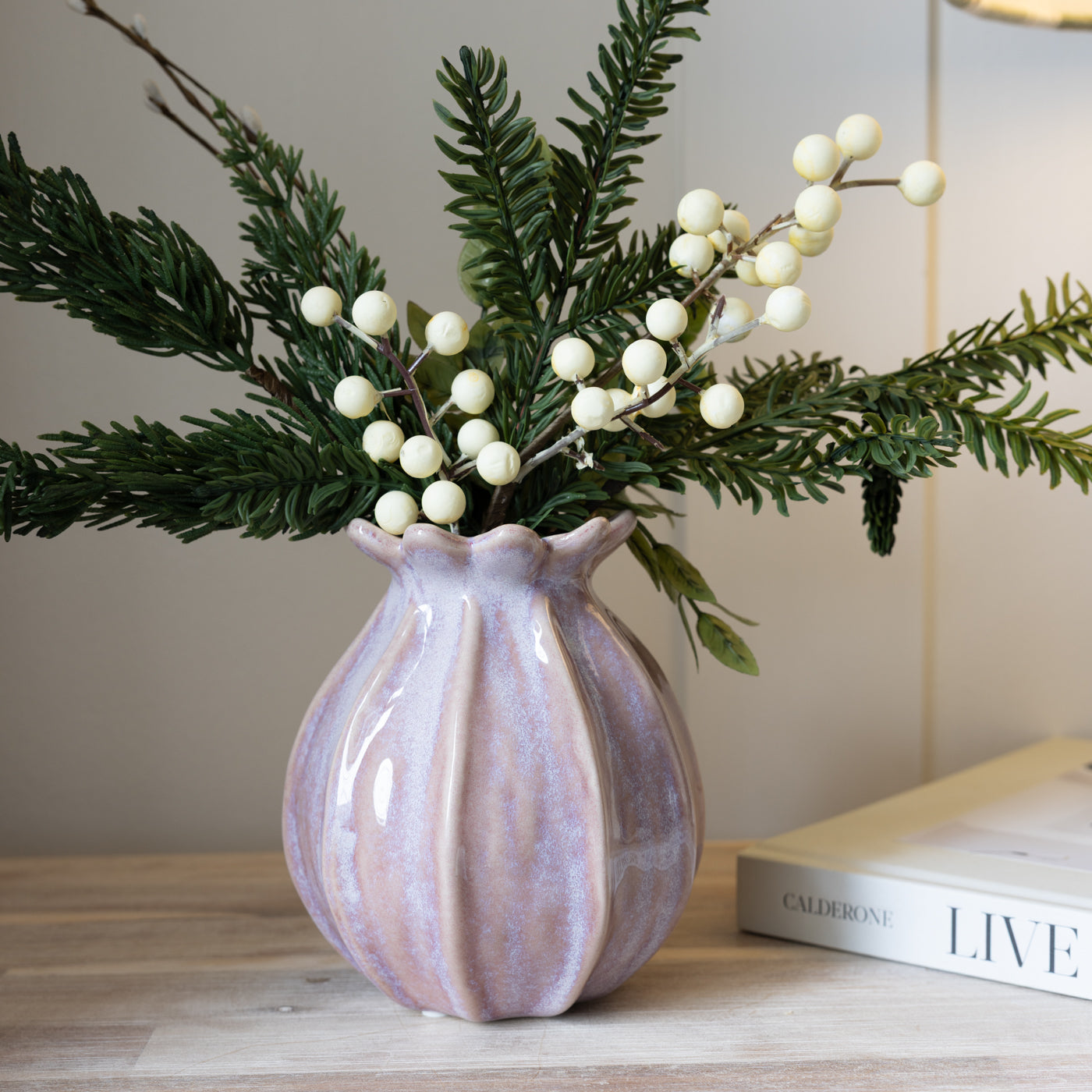 Lillan Rose Pink Poppy Seed Vase