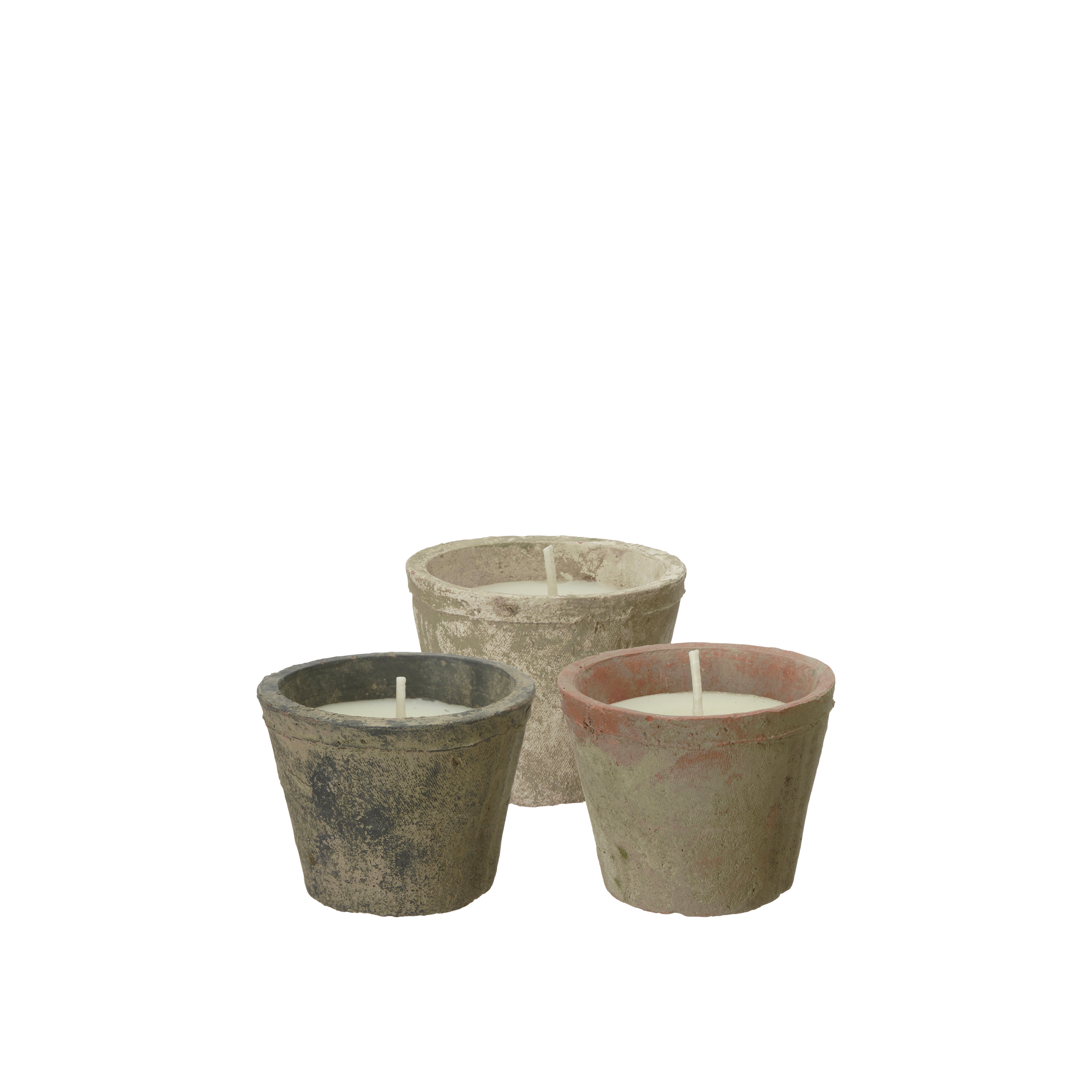 Alison Rustic Potted Candles