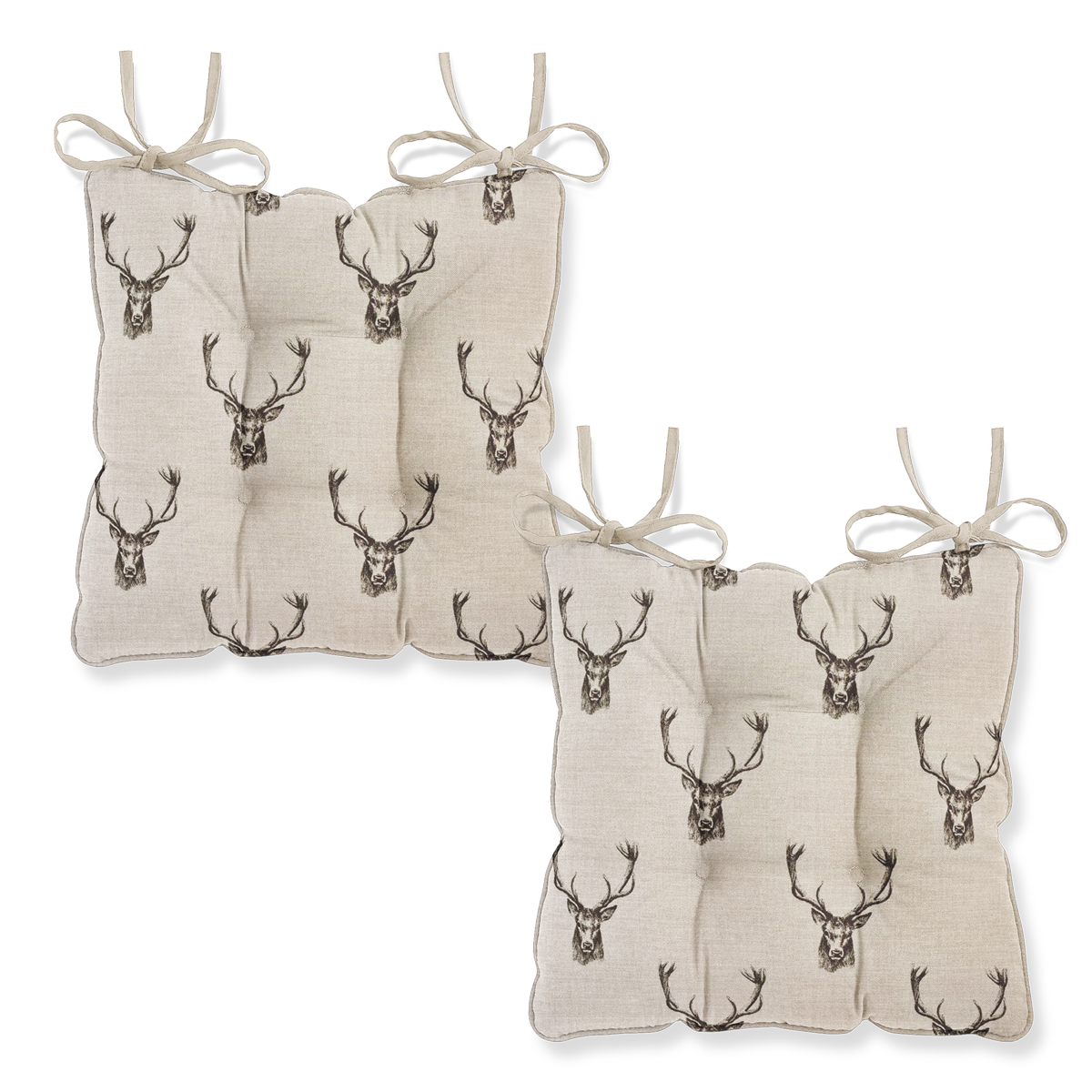 Stags Head Design Chair Seat Pad