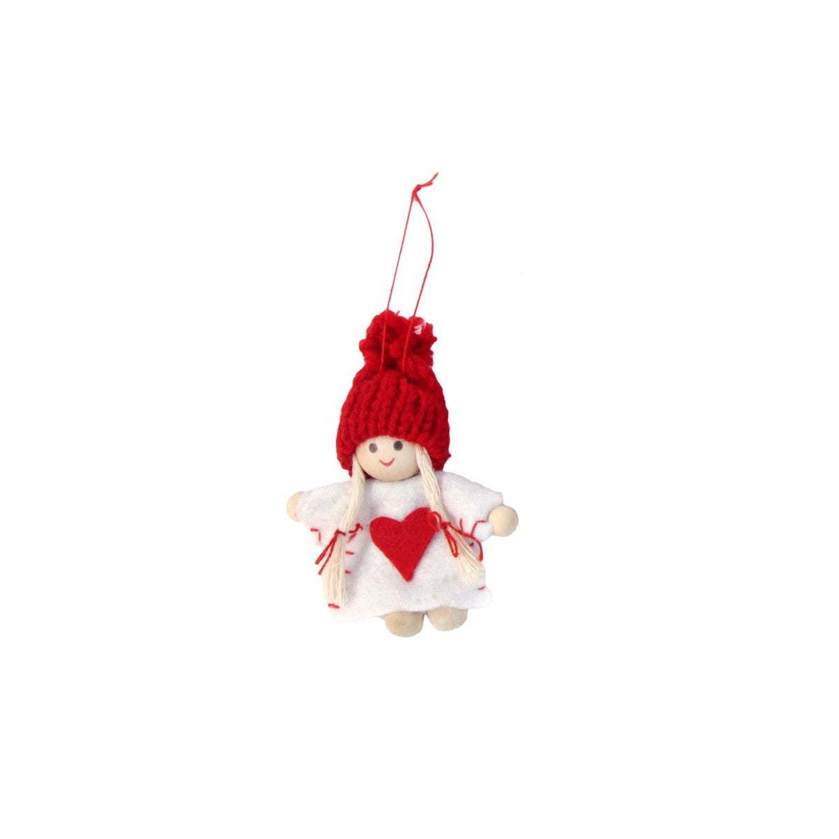 Felt Red & White Scandi Children Decorations
