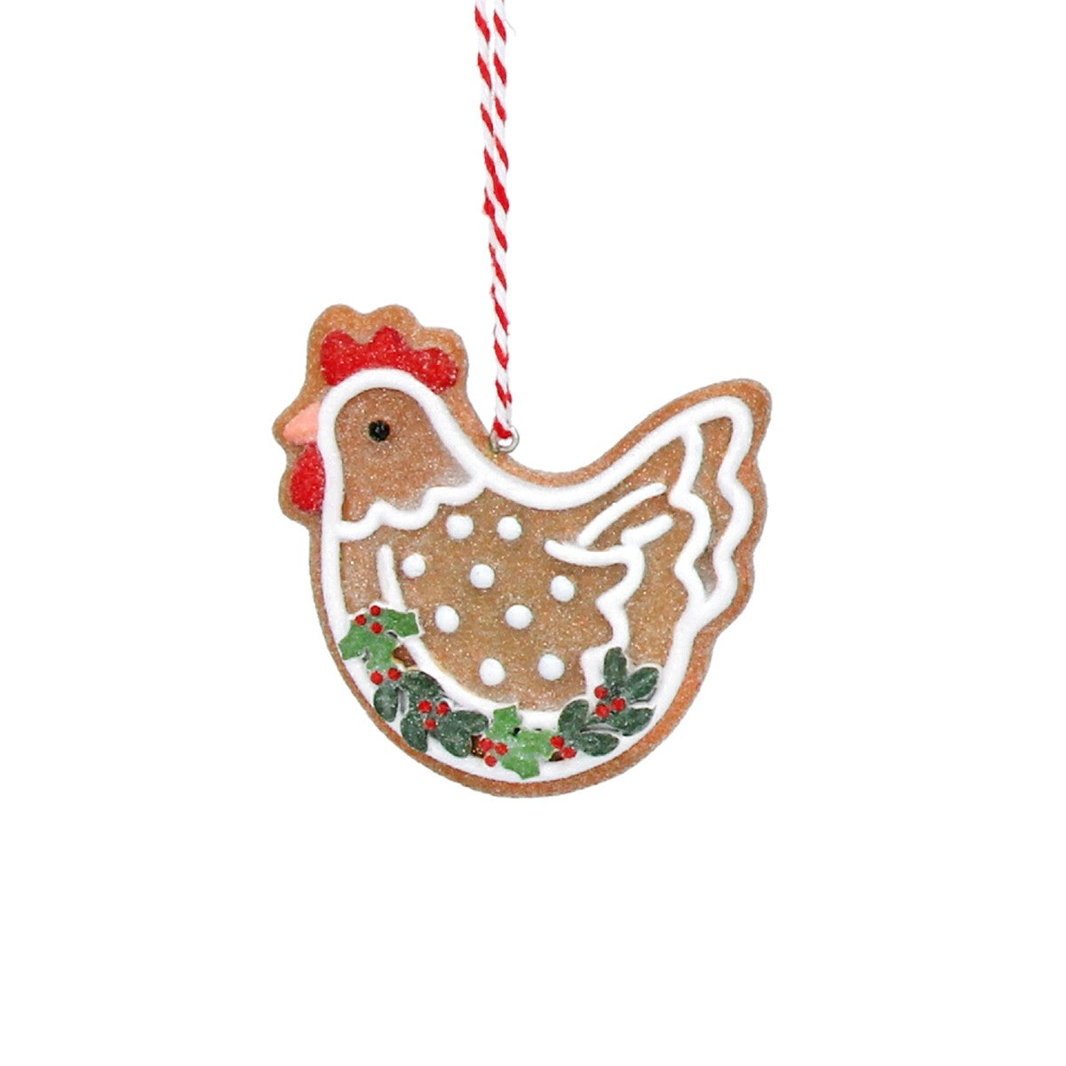 Resin Gingerbread Hen Decorations