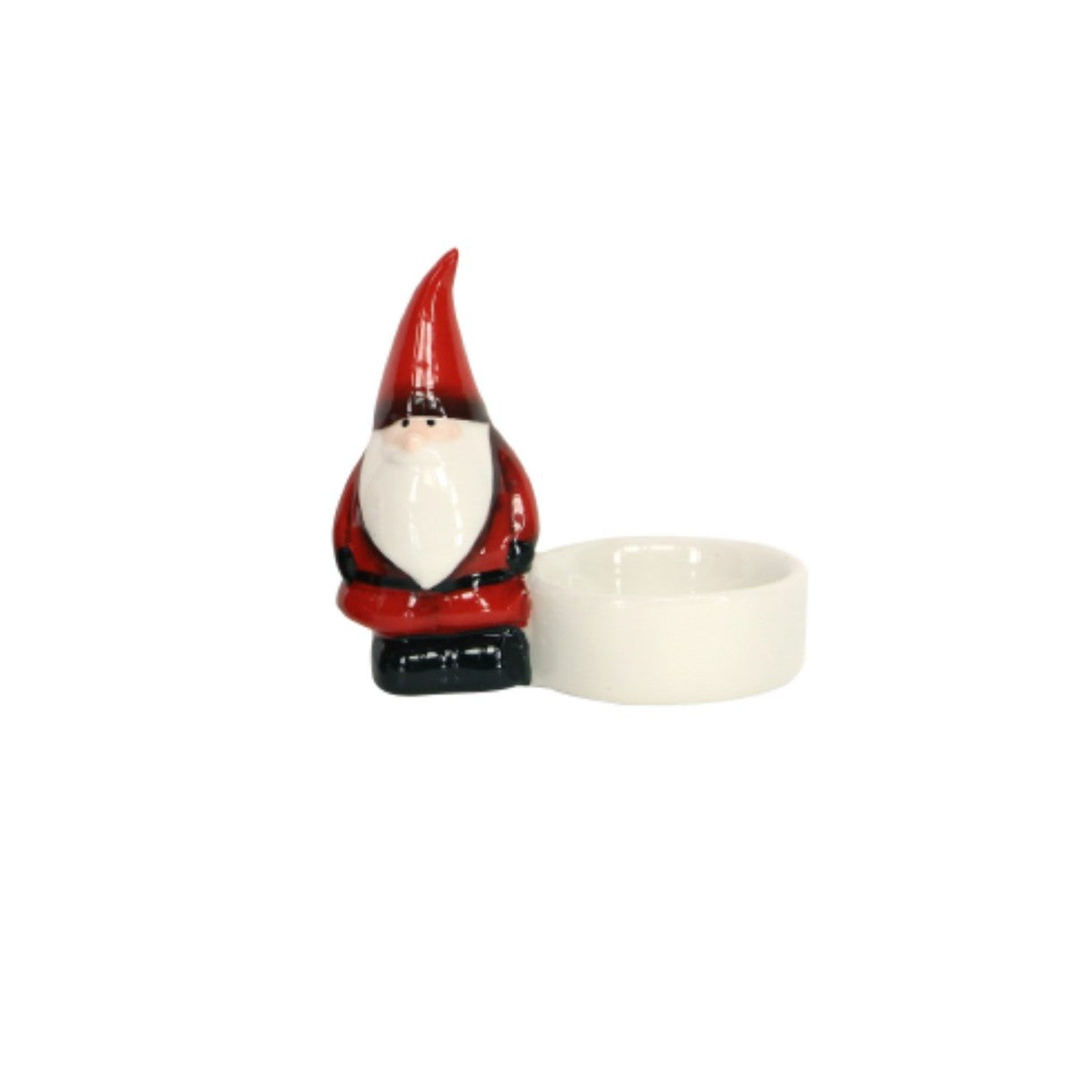 Ceramic Tea Lite Holder - Nordic Santa