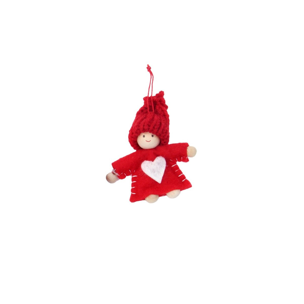 Felt Red & White Scandi Children Decorations