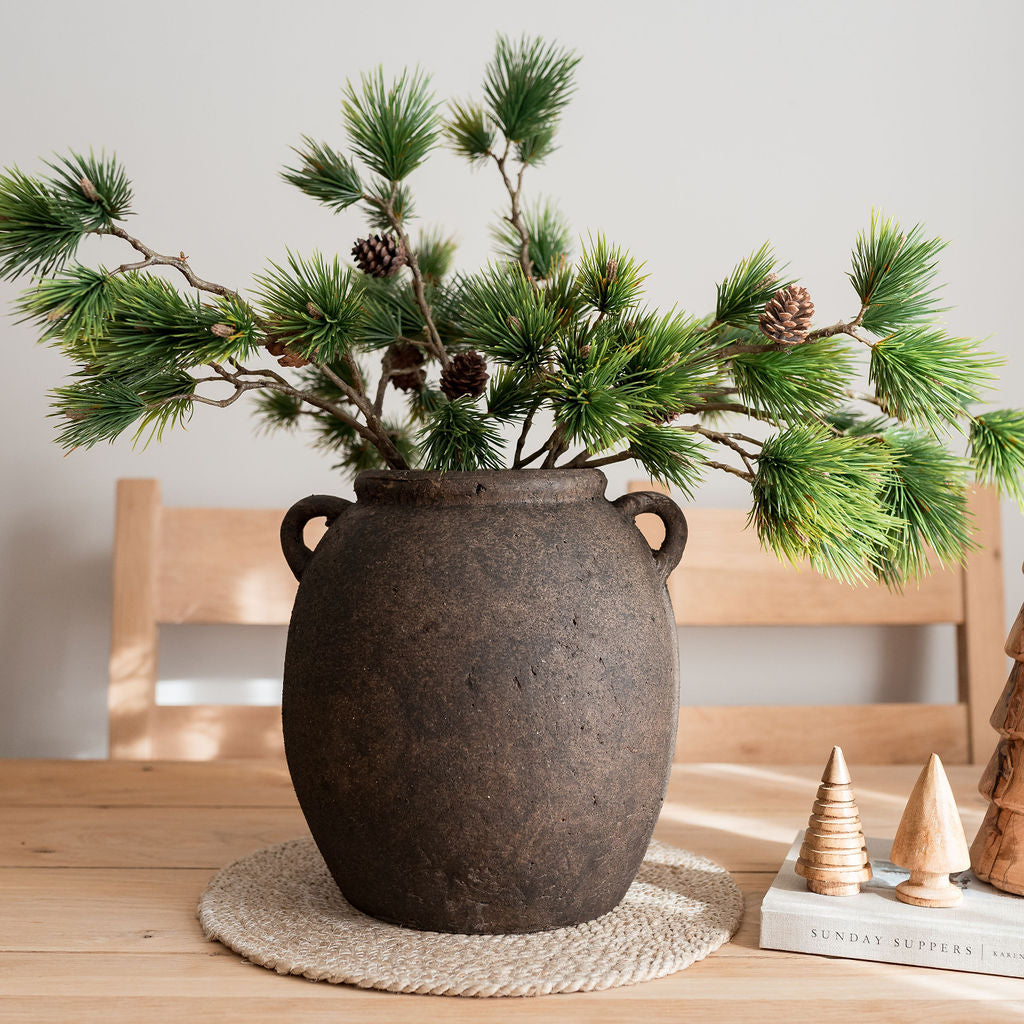 Earthenware Black Vase