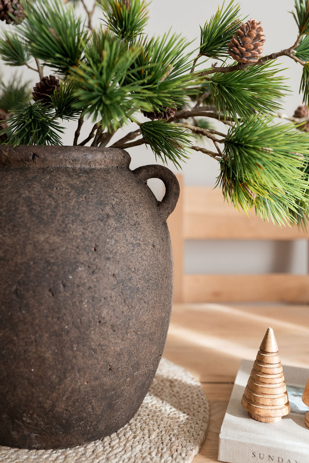 Earthenware Black Vase