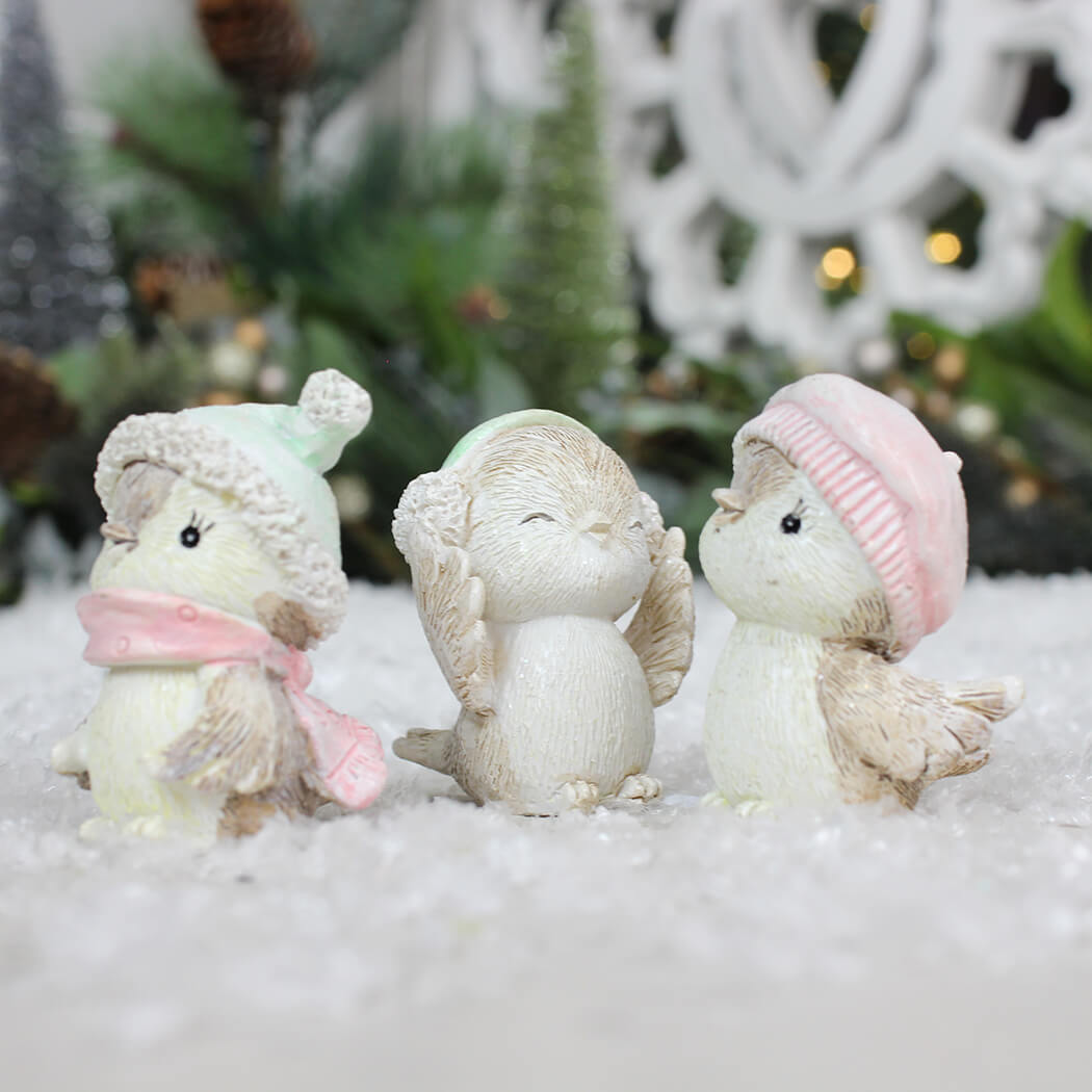 Christmas Birds with Hat Ornaments