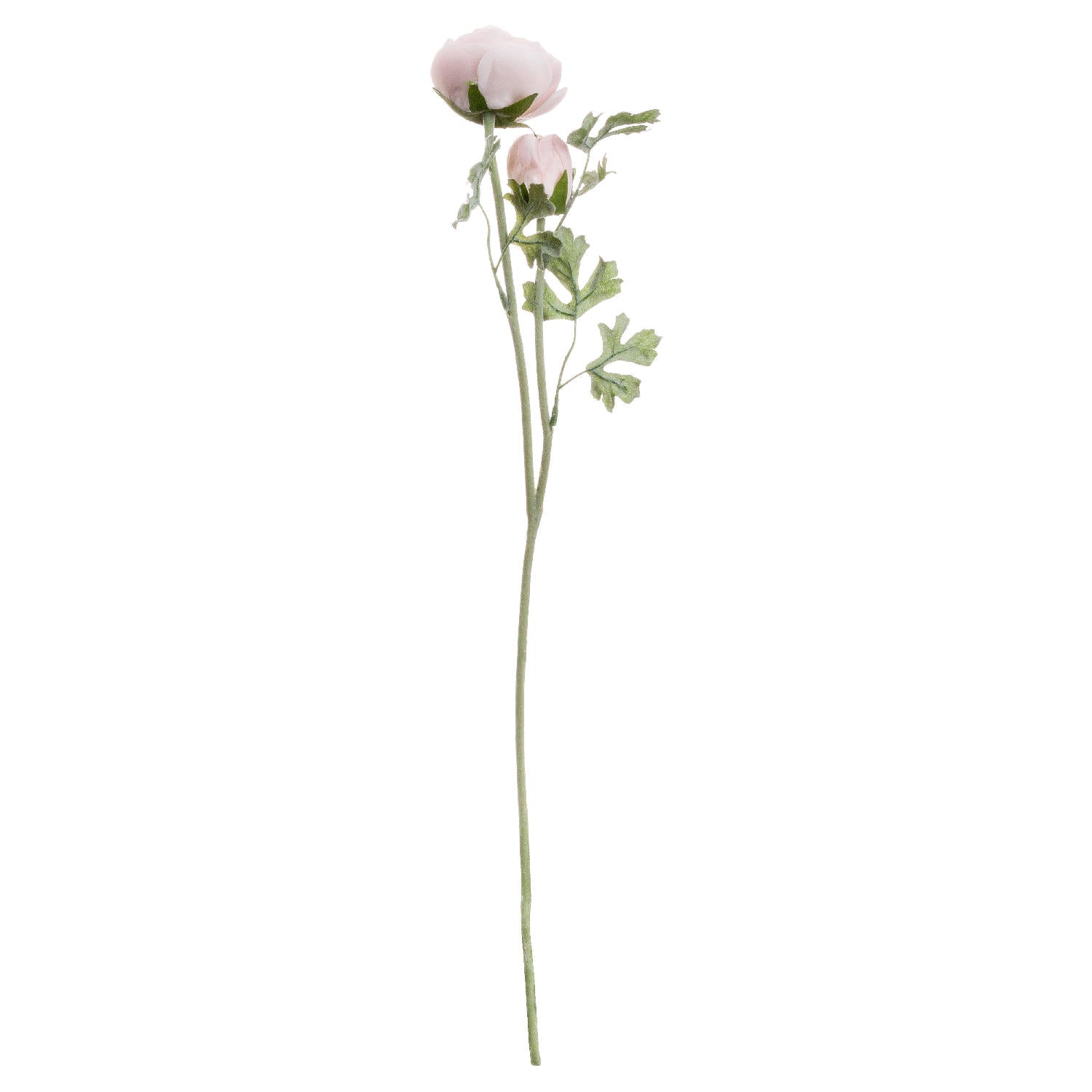 Faux Pastel Pink Ranunculus Stem