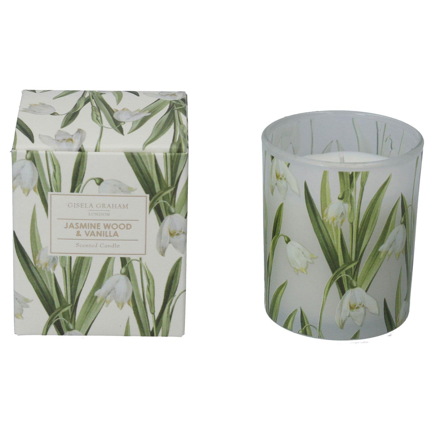 Jasmine Wood & Vanilla Scented Box Candle - Small