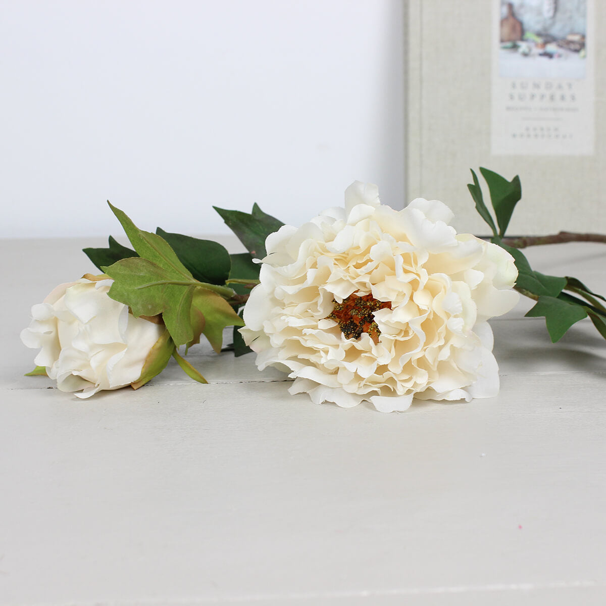 White Fashion Peony Stem