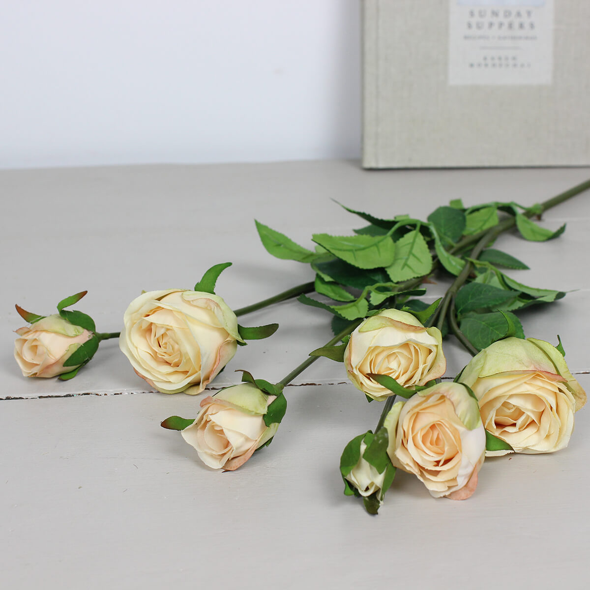 Medium Peach Rose Flower Spray