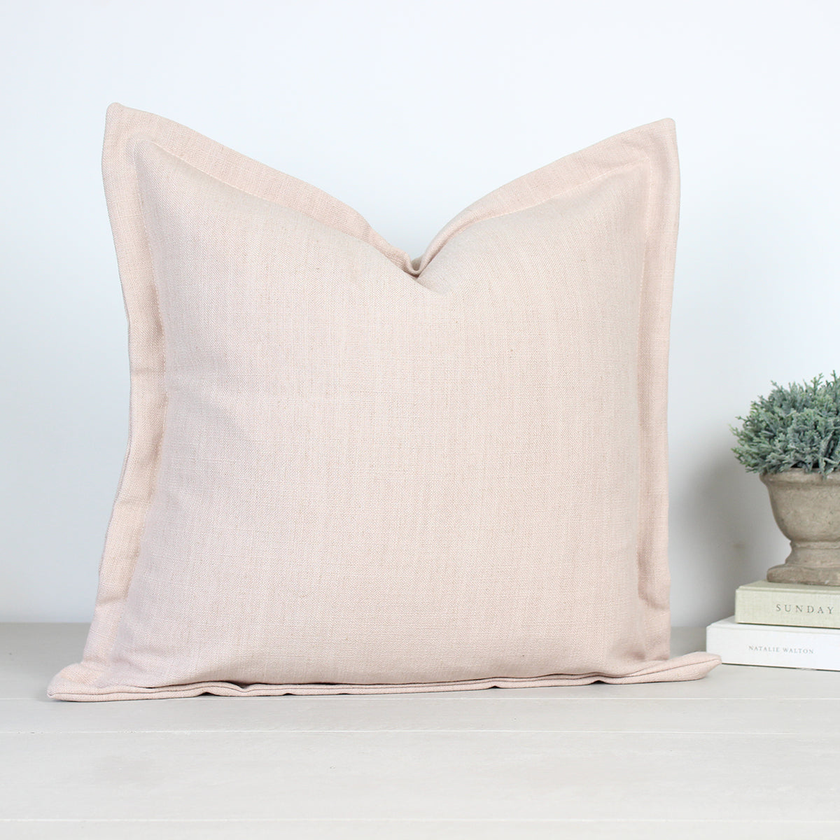 Linum Orchid Linen Oxford Cushion