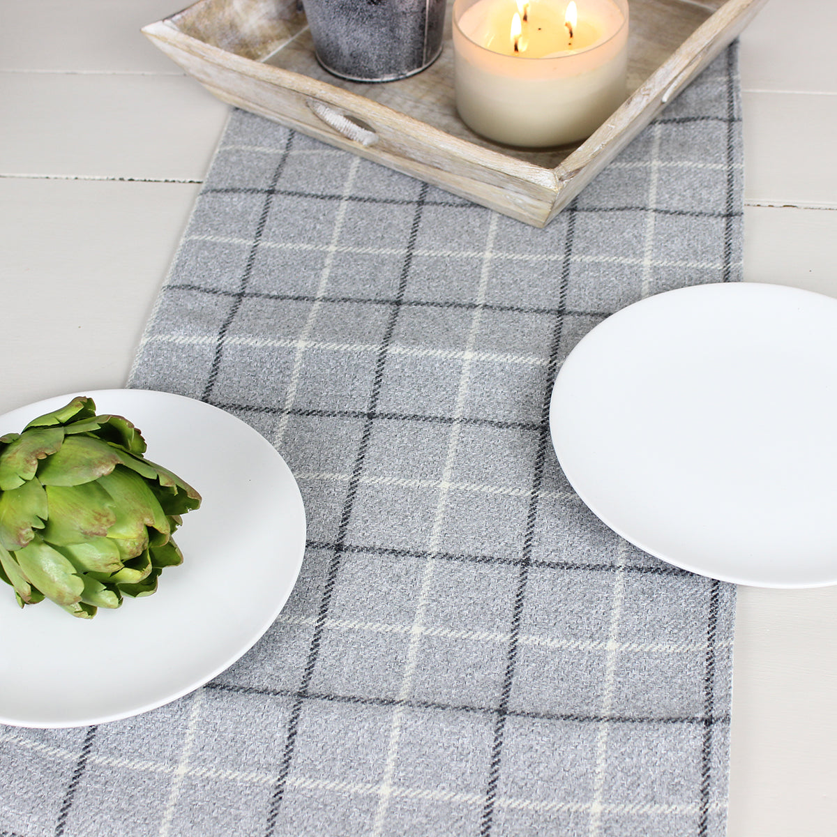 Bamburgh Grey Table Runner