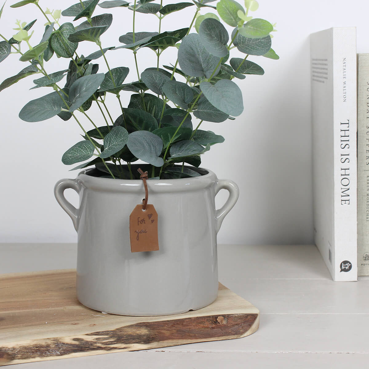 Grey Pot With 'For You' Tag