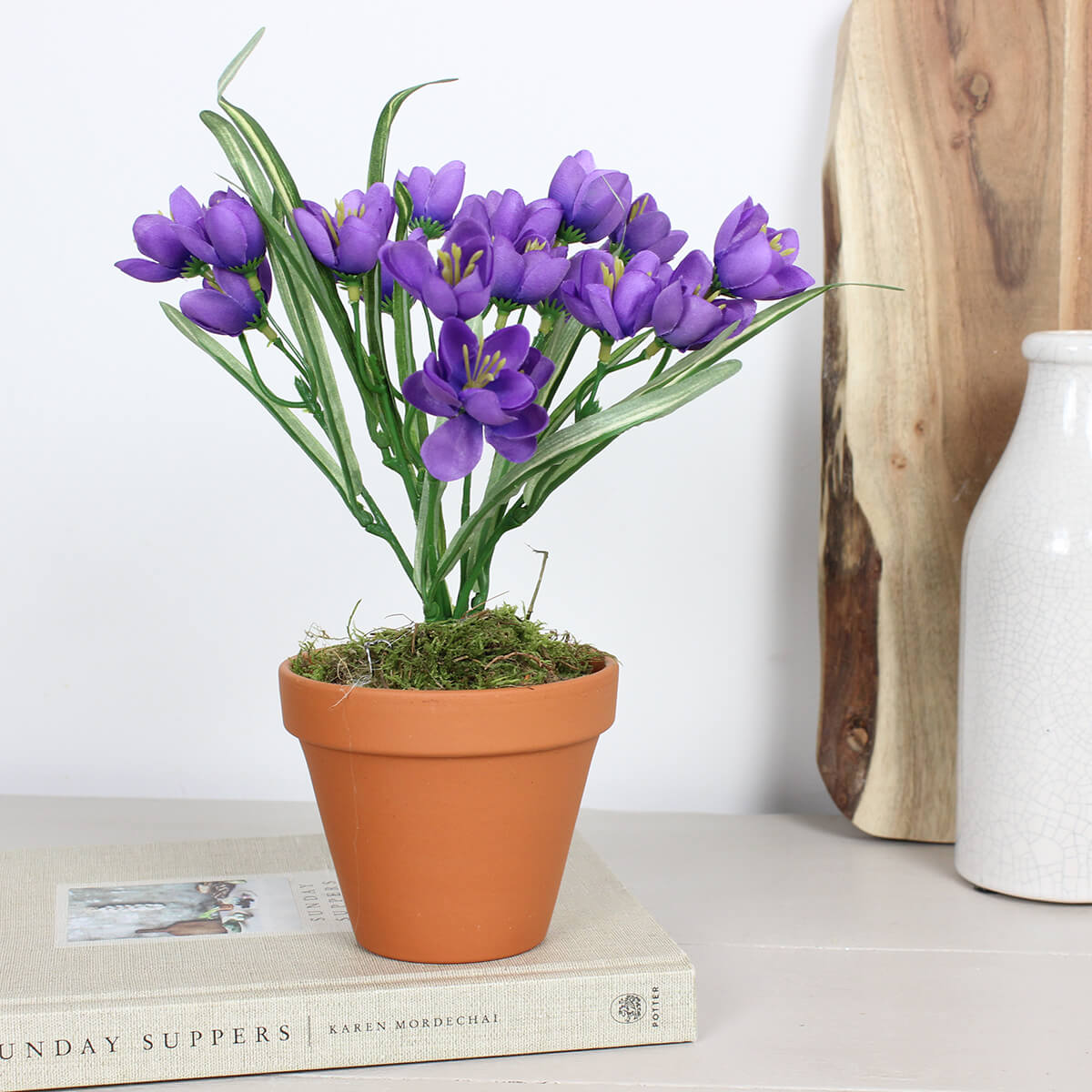 Faux Potted Crocus Bush