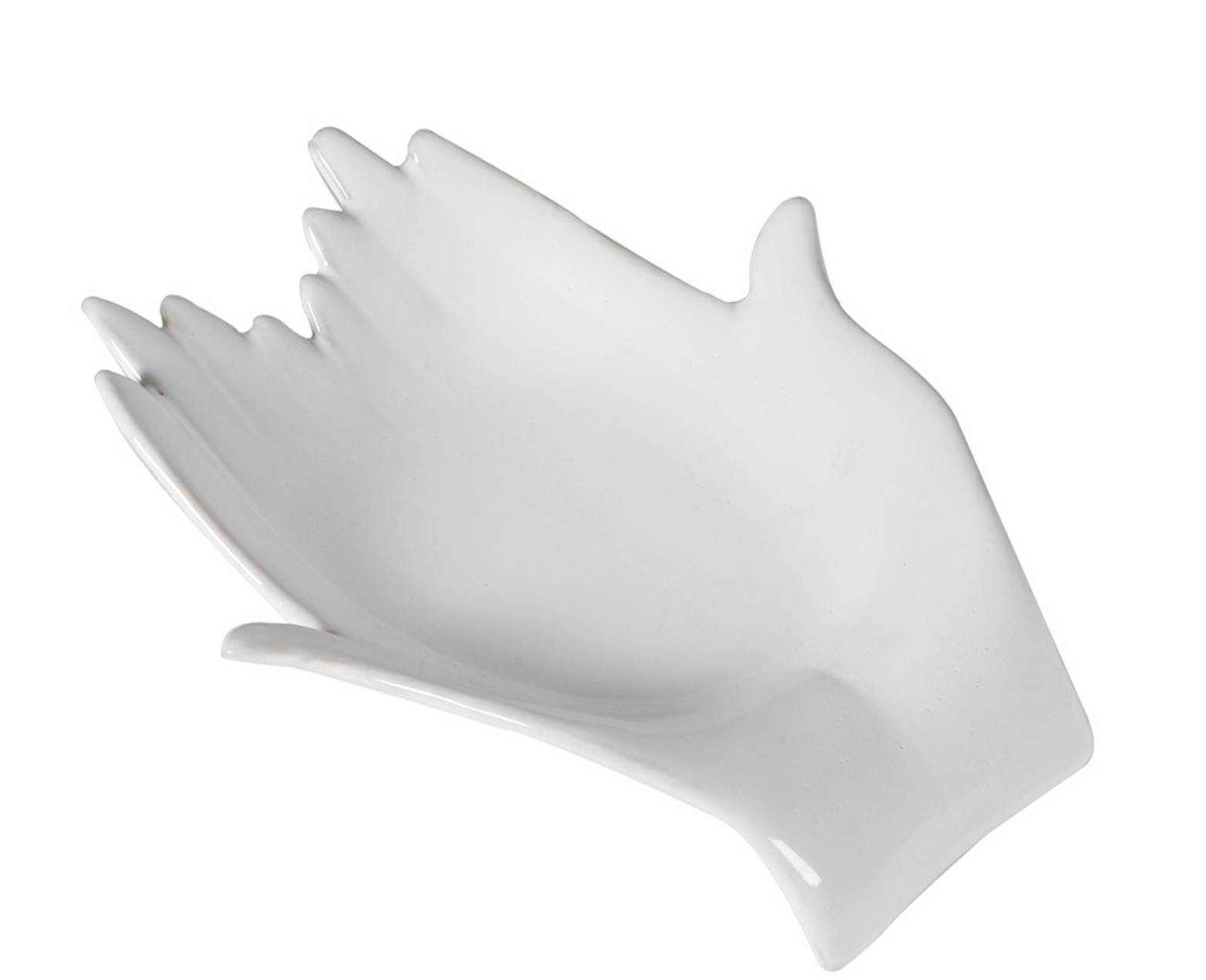 White Ceramic Hand Dish