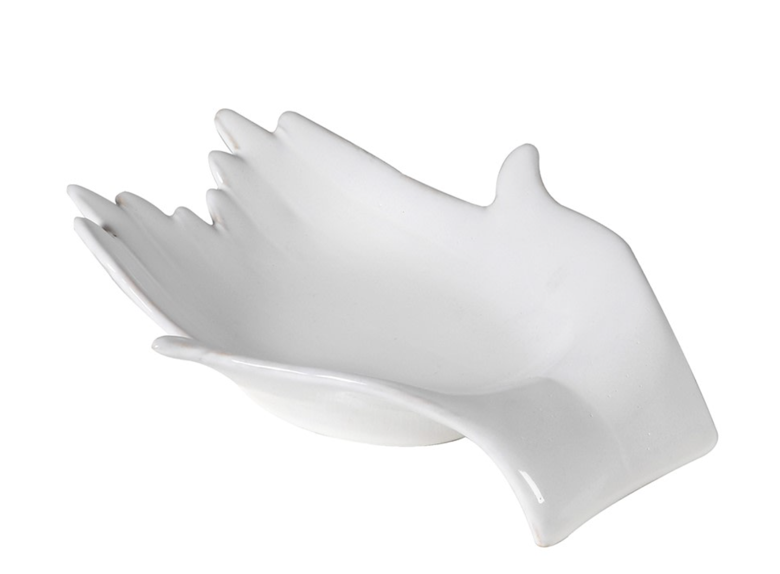 White Ceramic Hand Dish