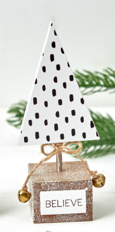 Black & White Christmas Tree Decoration