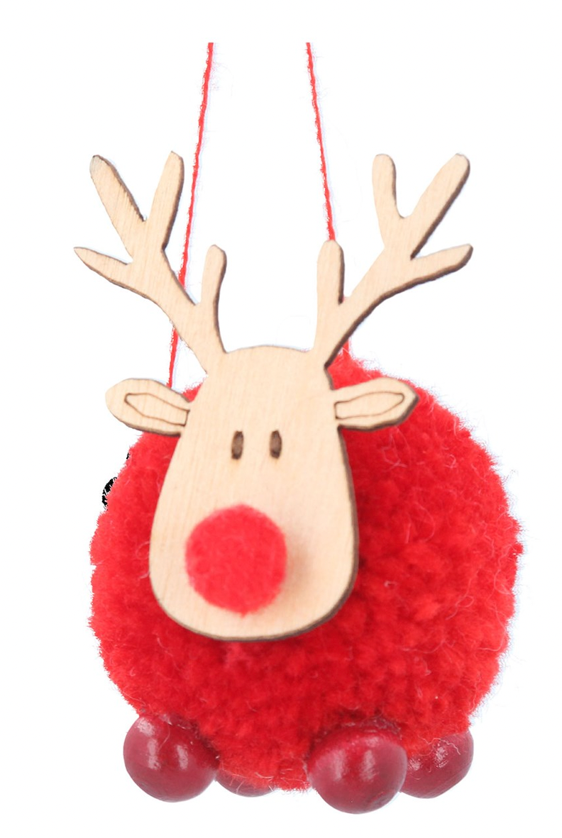 Hanging Wooly Reindeer
