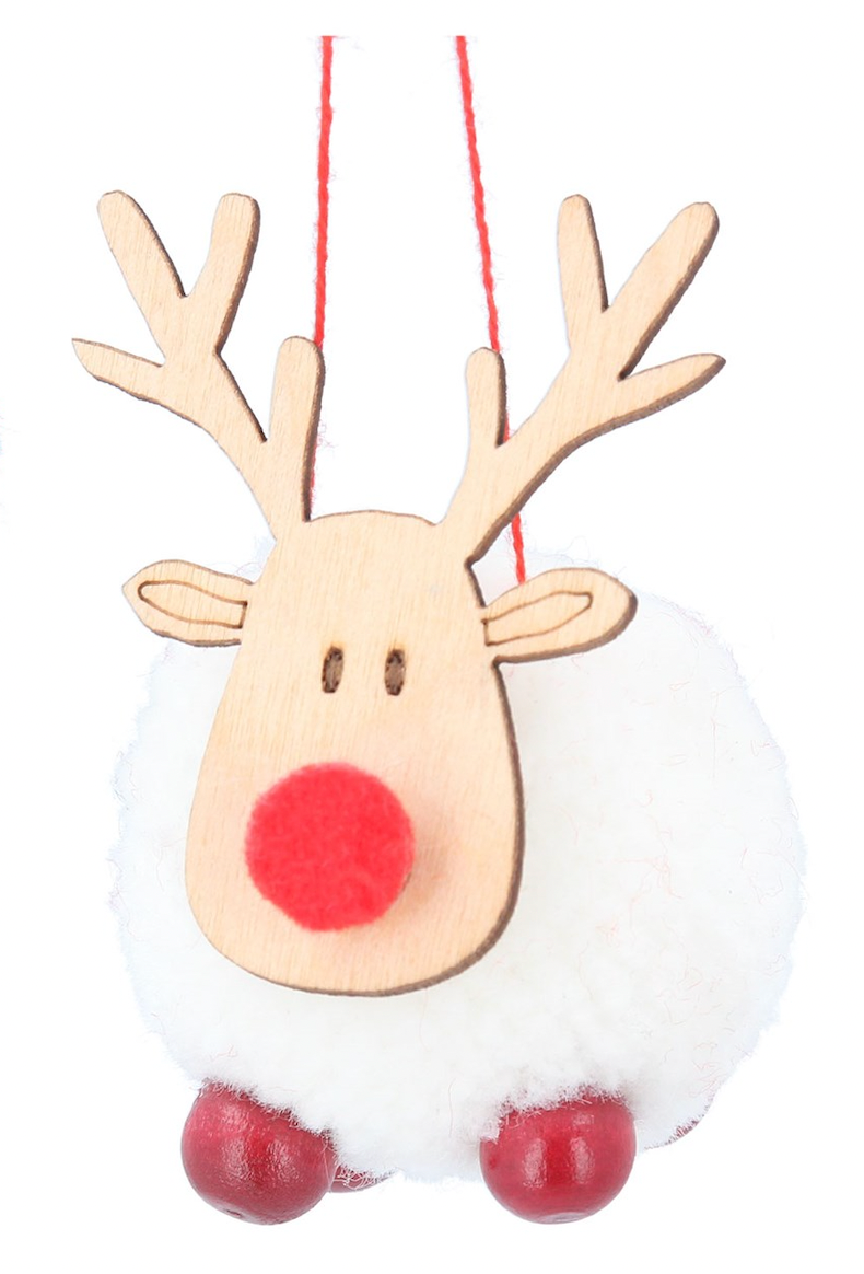 Hanging Wooly Reindeer
