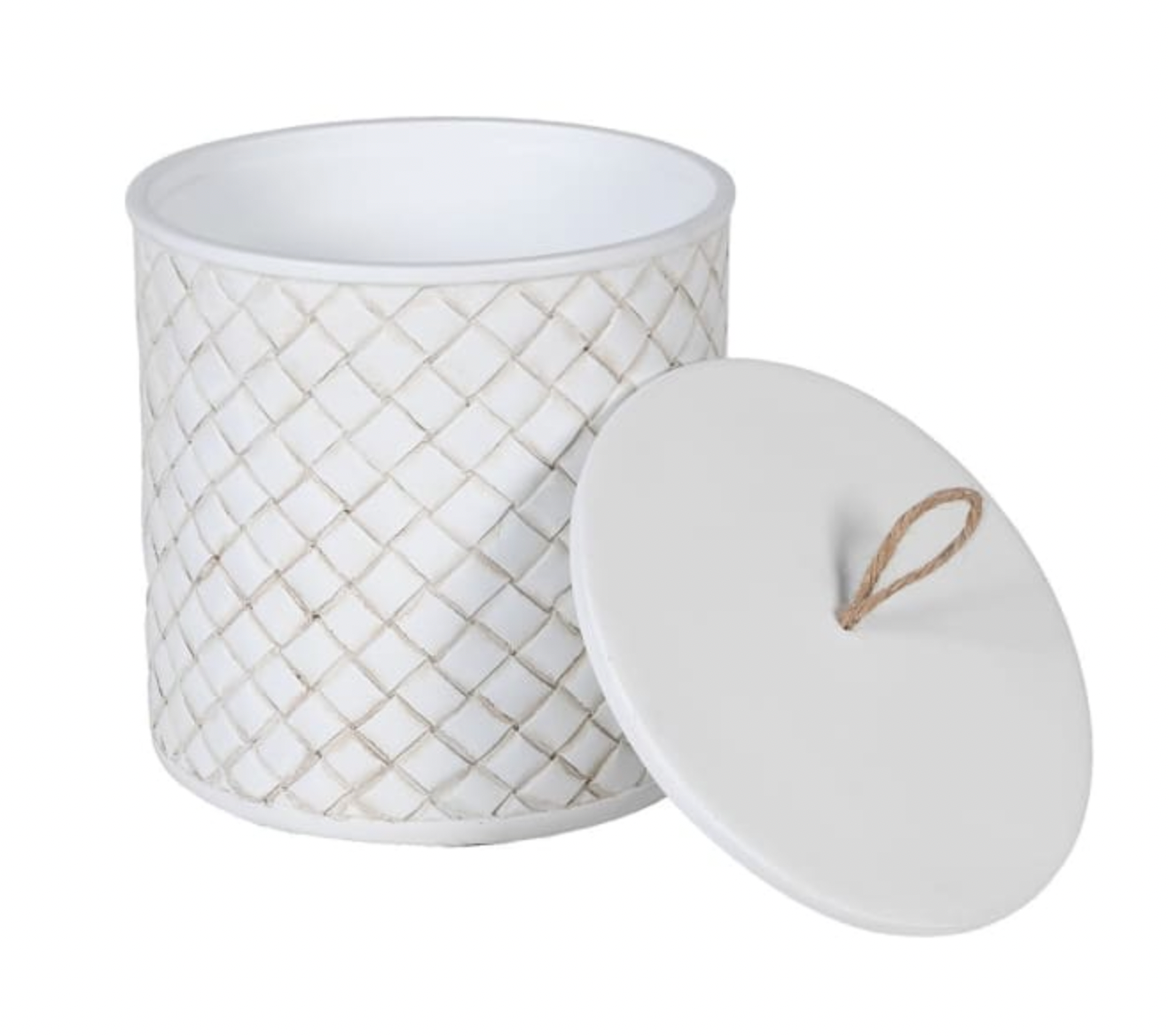 Tall Lattice Lidded Jar