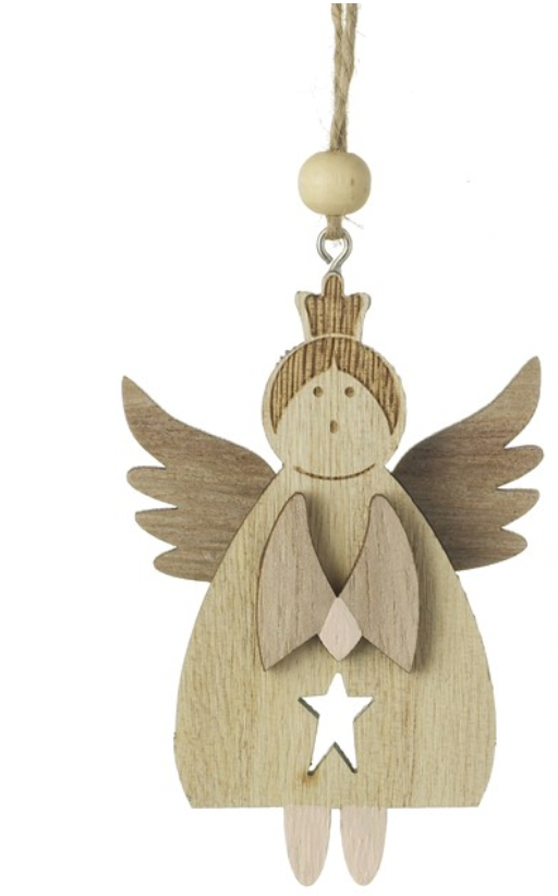 Hanging Wooden Angel